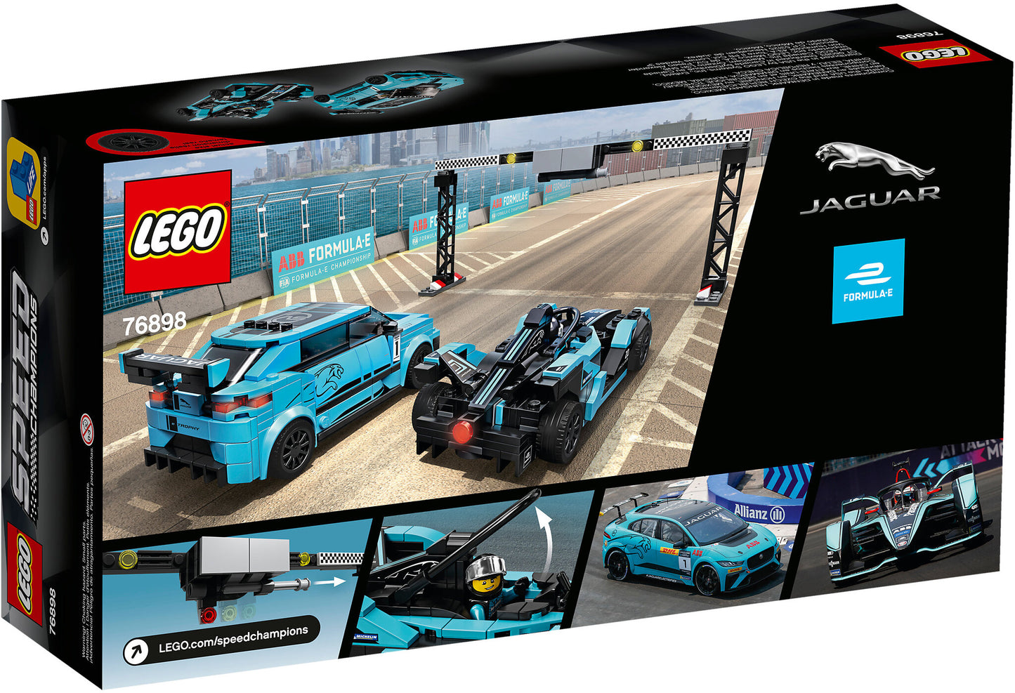 76898 LEGO Speed Champions - Formula E Panasonic Jaguar Racing GEN2 Car & Jaguar I-PACE eTrophy