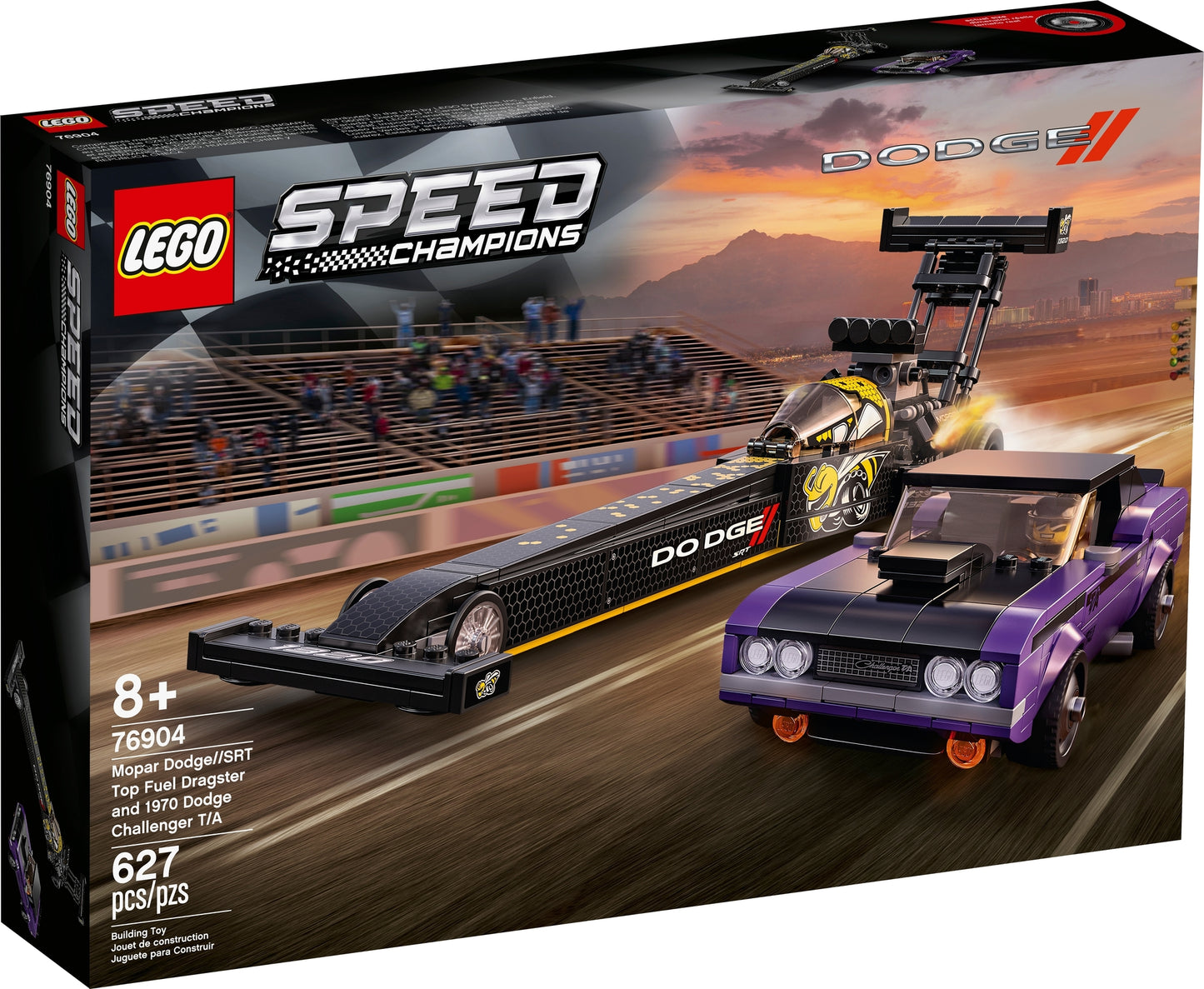 76904 LEGO Speed Champions - Mopar Dodge//Srt Top Fuel Dragster E 1970 Dodge Challenger T/A