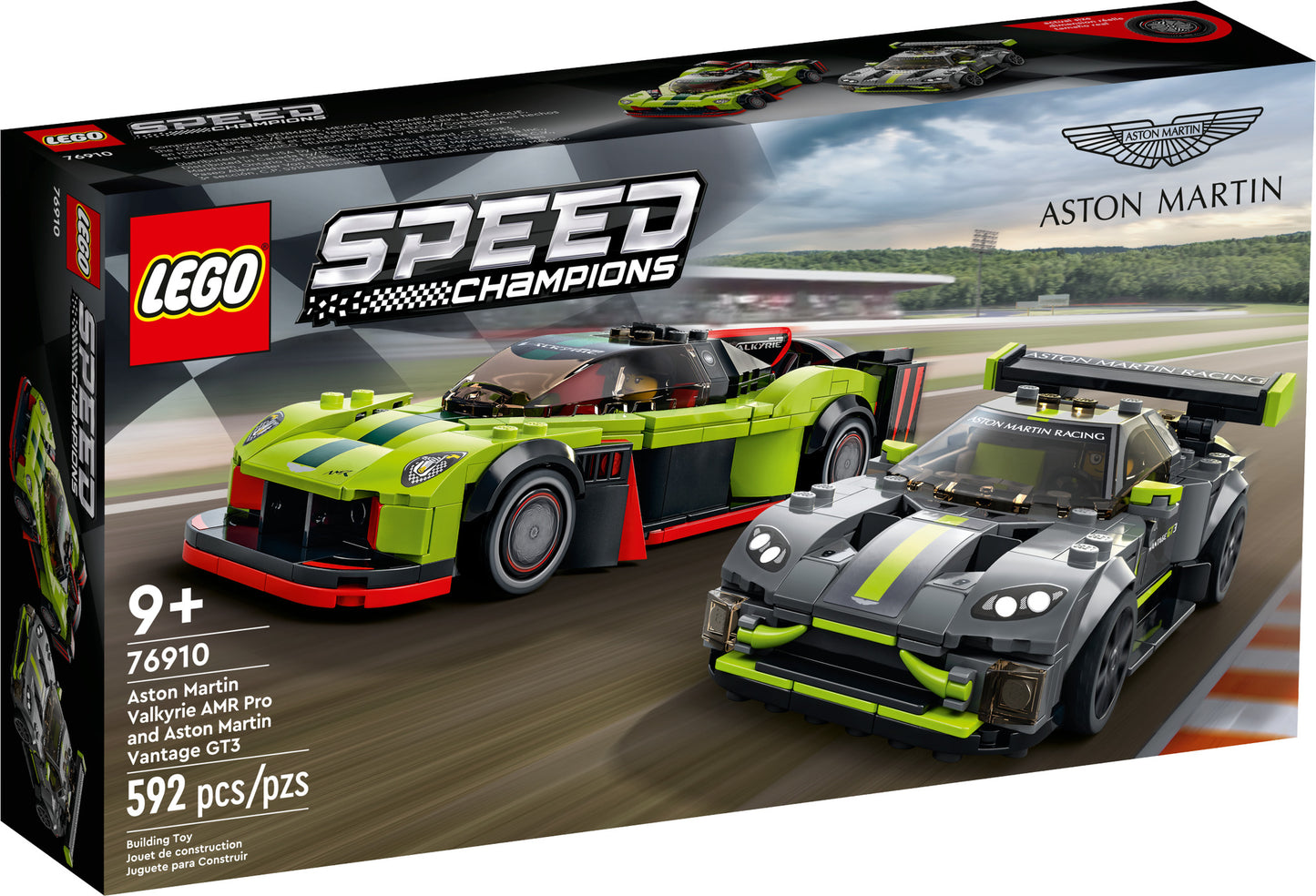 76910 LEGO Speed Champions - Aston Martin Valkyrie AMR Pro e Aston Martin Vantage GT3