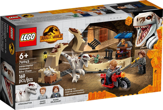 76945 LEGO Jurassic World - Atrociraptor: inseguimento sulla moto