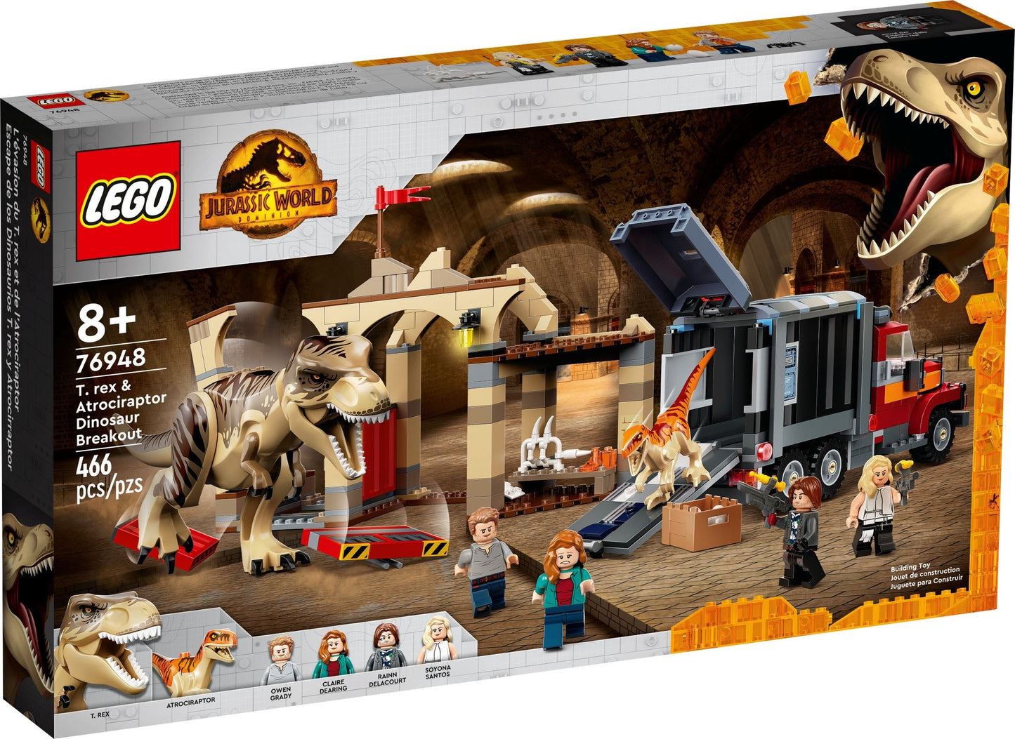 76948 LEGO Jurassic World - La fuga del T. rex e dell’Atrociraptor