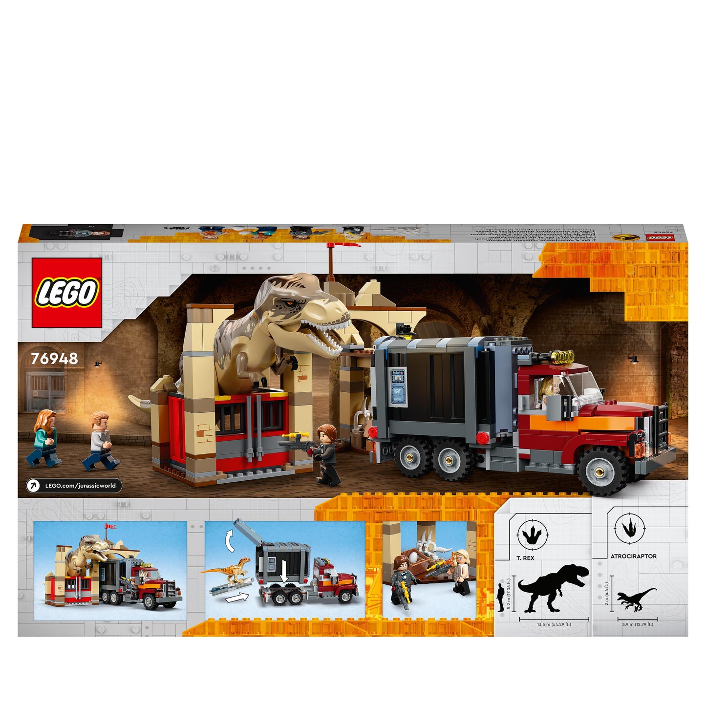 76948 LEGO Jurassic World - La fuga del T. rex e dell’Atrociraptor