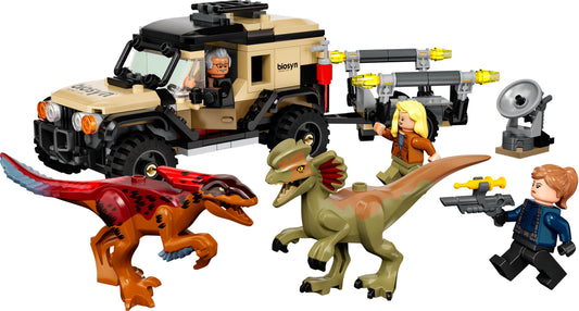 76951 LEGO Jurassic World - Trasporto del Piroraptor e del Dilofosauro