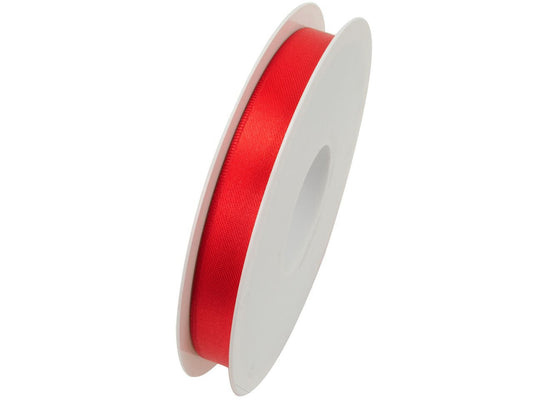 Nastro Tessuto ROSSO Doppio Raso - h 15 mm - mt 50