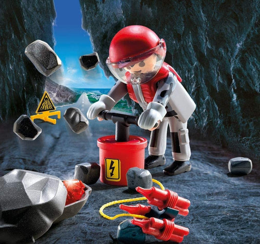 9092 PLAYMOBIL Minatore con Esplosione di Rocce