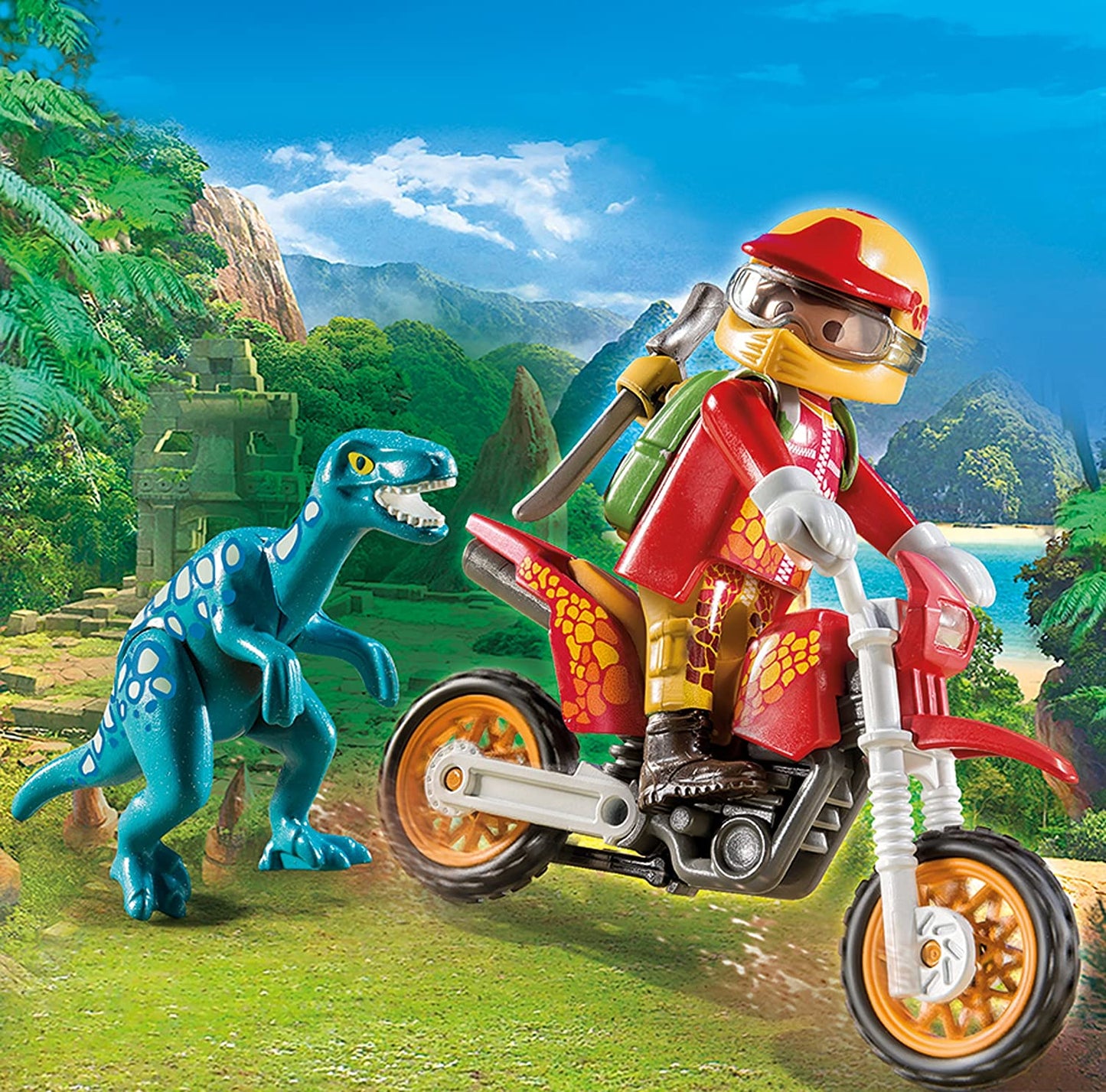 9431 PLAYMOBIL Moto Da Cross E Raptor