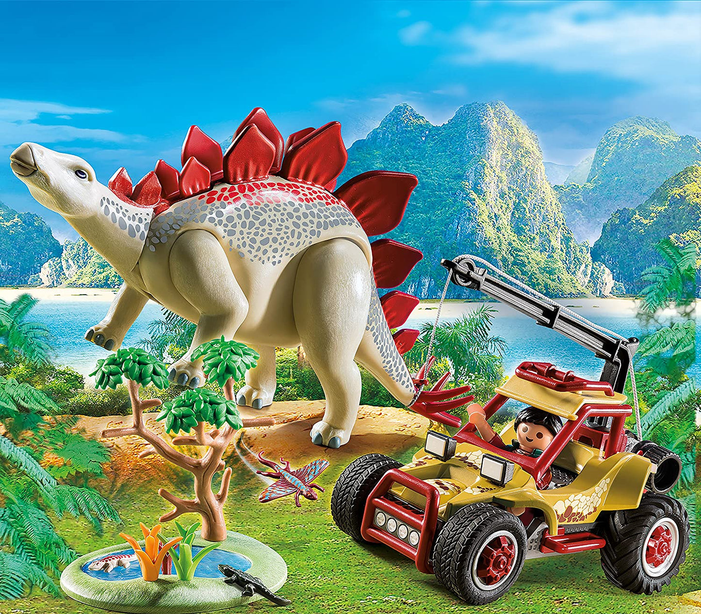 9432 PLAYMOBIL Veicolo Degli Esploratori e Stegosauro