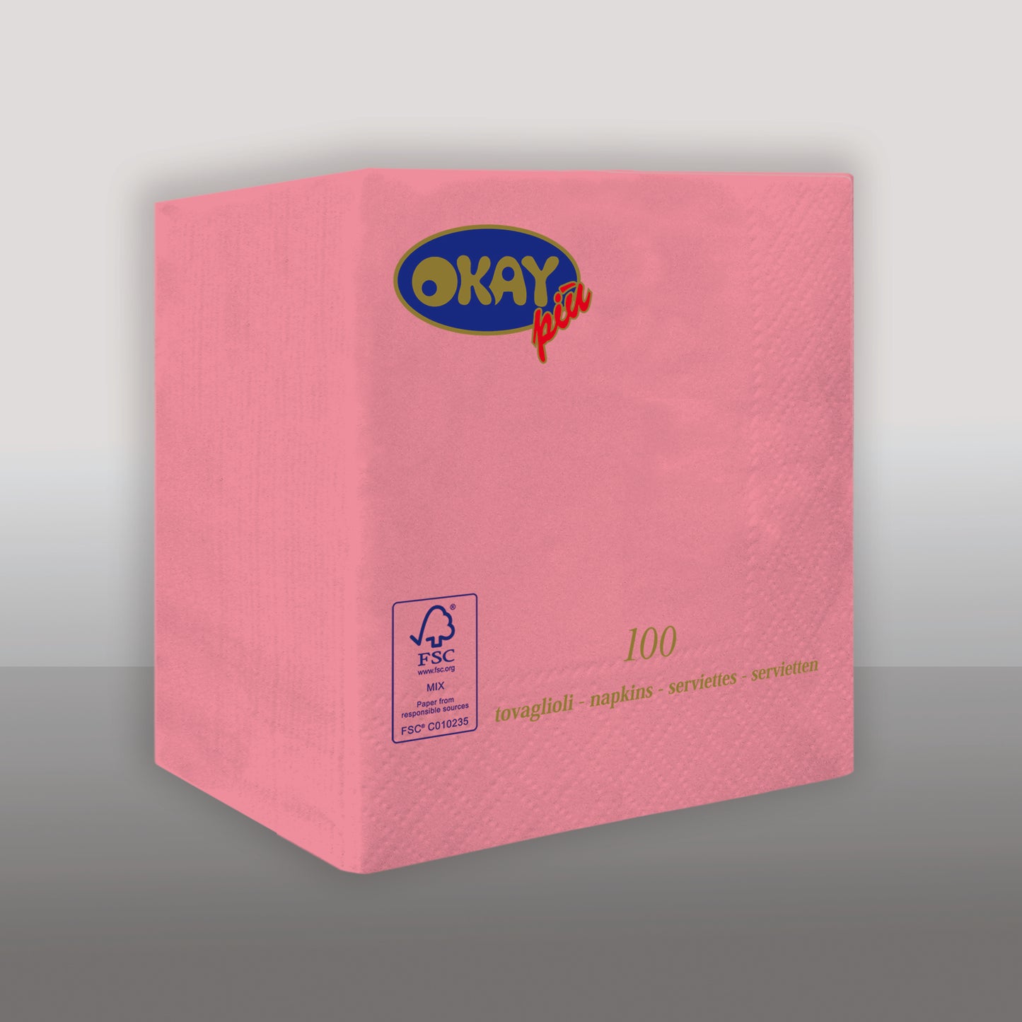 Tovaglioli ROSA SHOCKING cm. 25x25 - 2 veli - conf. 100 pz