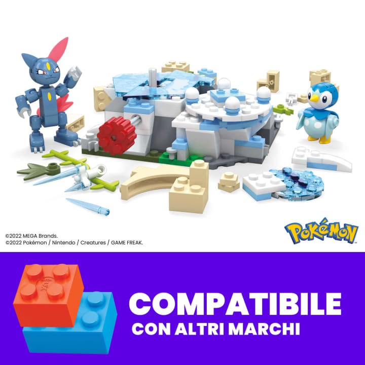 Mega - Pokémon - Piplup e Sneasel Divertimento Sulla Neve - HKT20