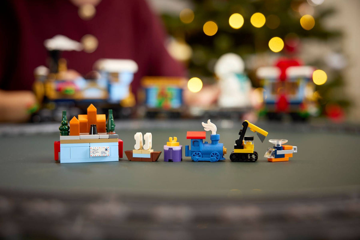 10361 ESCLUSIVA LEGO ICONS - Treno espresso festivo