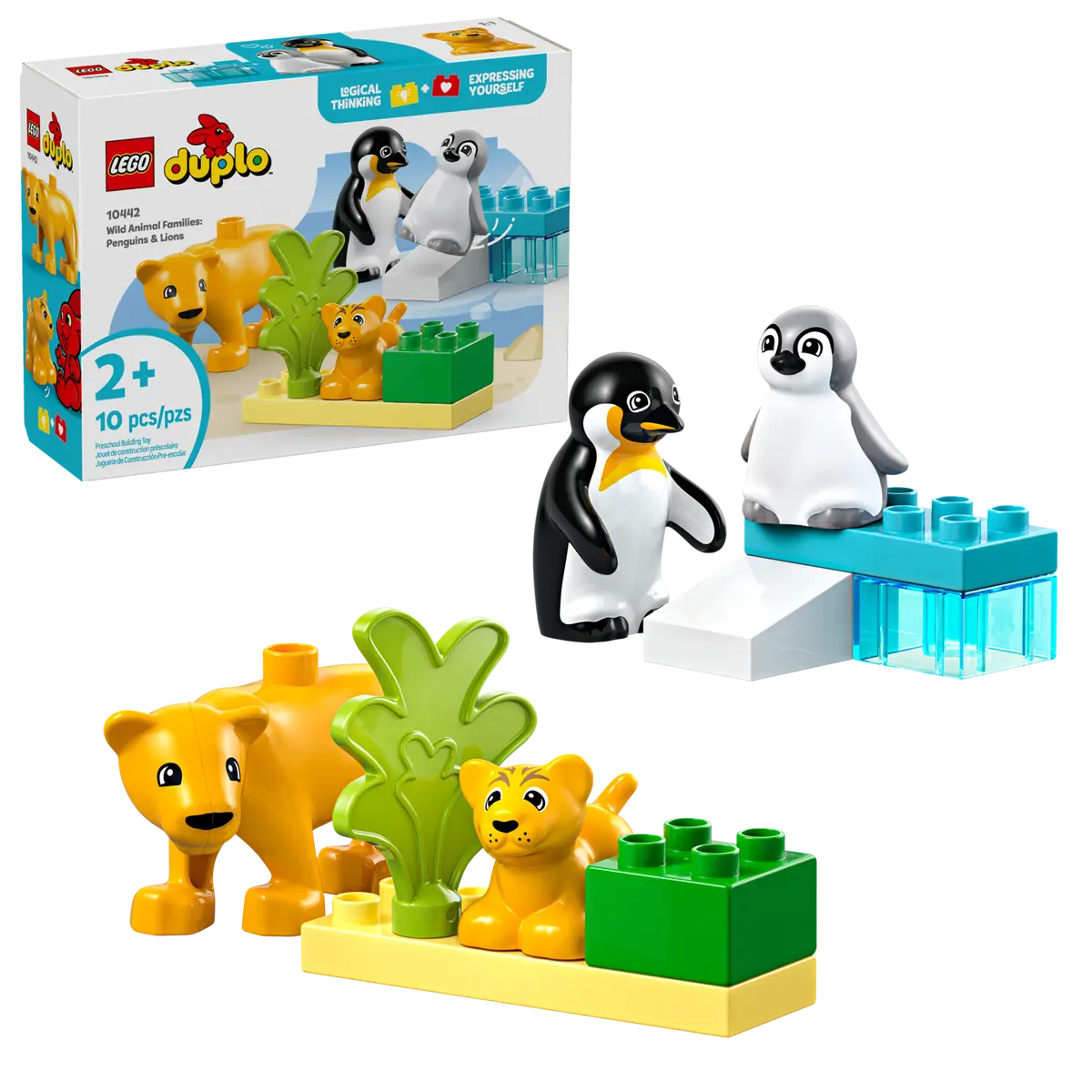 10442 Duplo - Famiglie di animali: pinguini e leoni