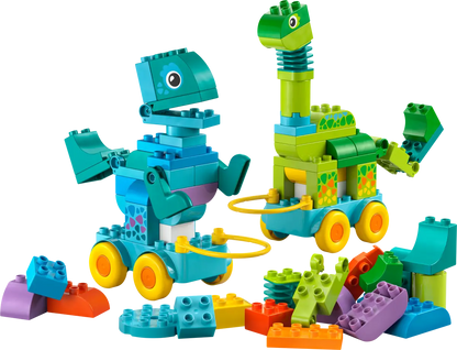 DISPONIBILE DA GIUGNO 2025 - 10451 Duplo - Dinosauri su ruote 3 in 1