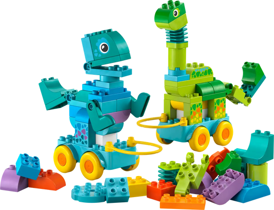 DISPONIBILE DA GIUGNO 2025 - 10451 Duplo - Dinosauri su ruote 3 in 1