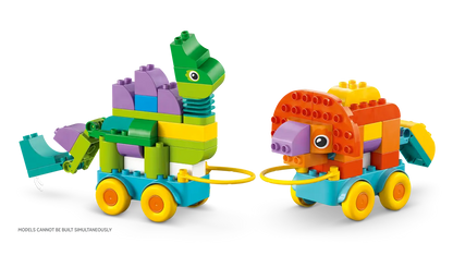 DISPONIBILE DA GIUGNO 2025 - 10451 Duplo - Dinosauri su ruote 3 in 1