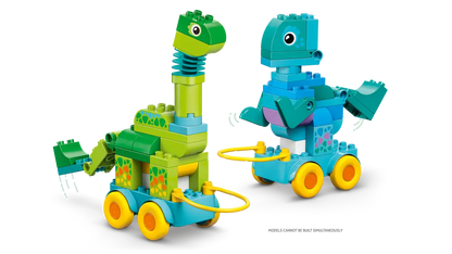DISPONIBILE DA GIUGNO 2025 - 10451 Duplo - Dinosauri su ruote 3 in 1