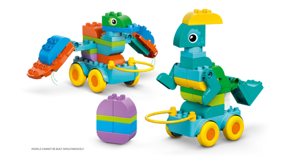 DISPONIBILE DA GIUGNO 2025 - 10451 Duplo - Dinosauri su ruote 3 in 1