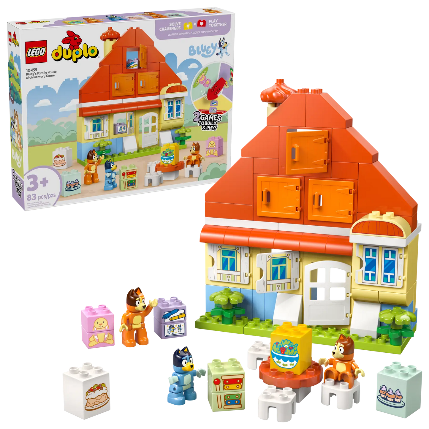 10459 LEGO DUPLO Bluey - Casa della Famiglia di Bluey con gioco di memoria