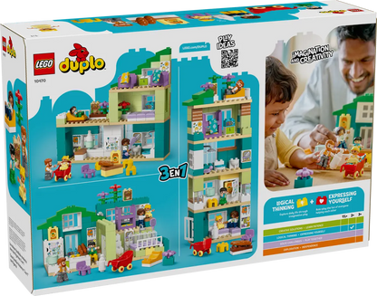 DISPONIBILE DA GENNAIO 2026 - 10470 Duplo - Casa familiare moderna 3 in 1 con personaggi
