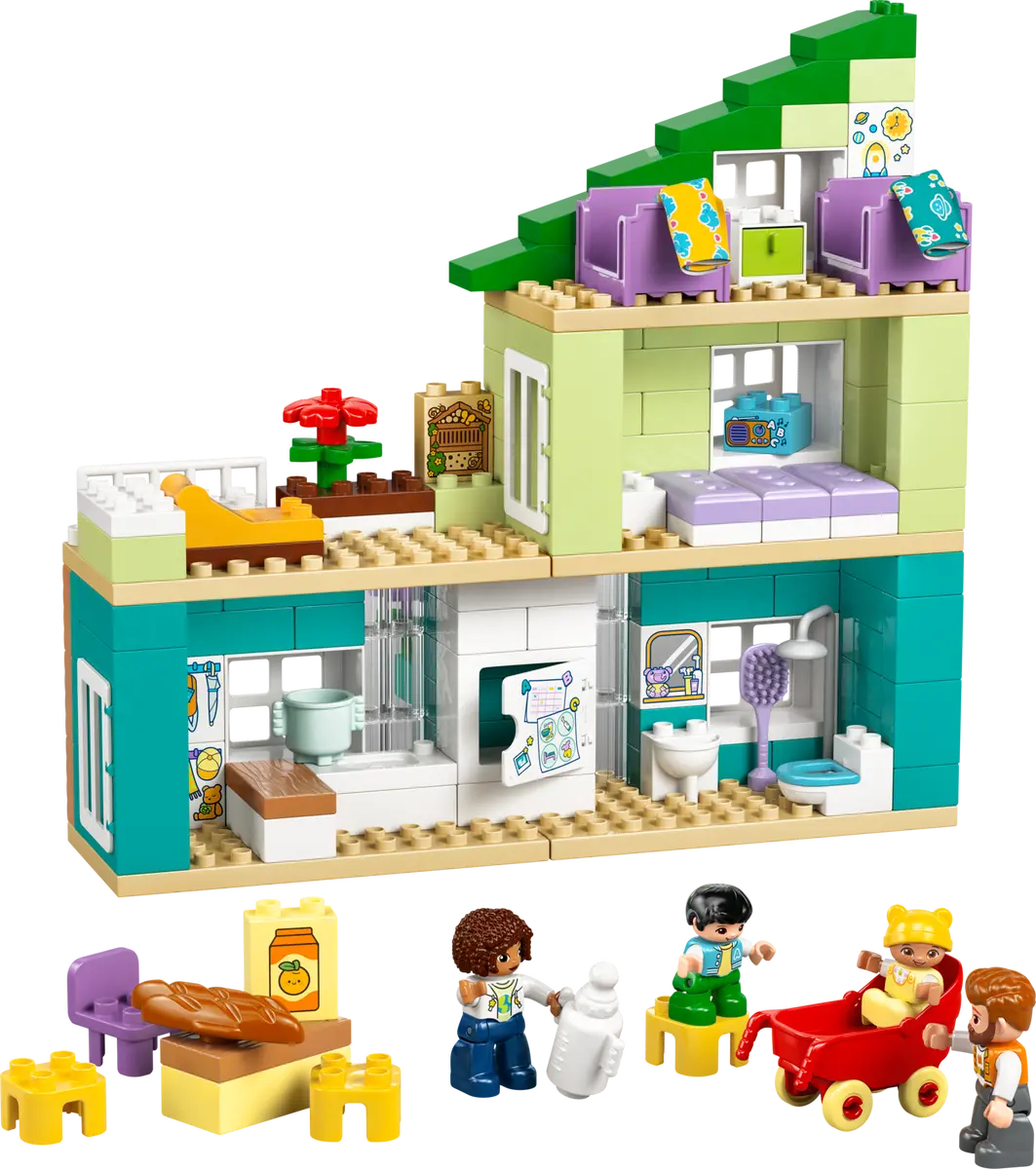 DISPONIBILE DA GENNAIO 2026 - 10470 Duplo - Casa familiare moderna 3 in 1 con personaggi
