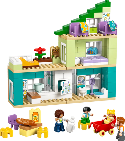 DISPONIBILE DA GENNAIO 2026 - 10470 Duplo - Casa familiare moderna 3 in 1 con personaggi