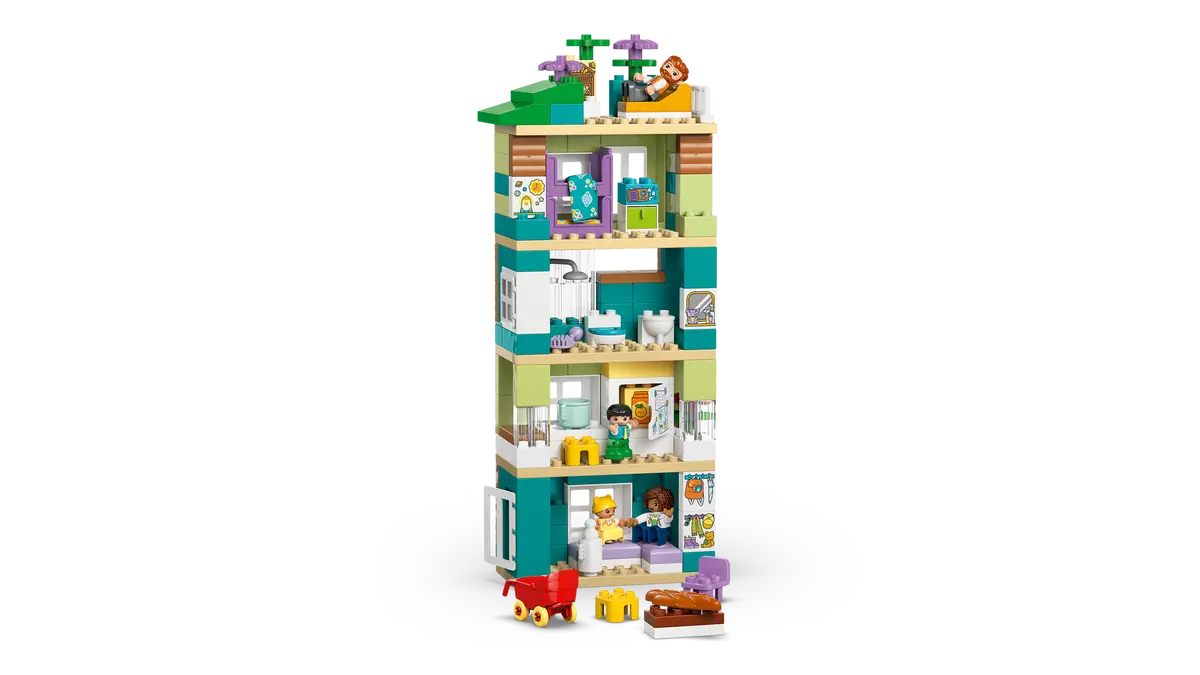DISPONIBILE DA GENNAIO 2026 - 10470 Duplo - Casa familiare moderna 3 in 1 con personaggi