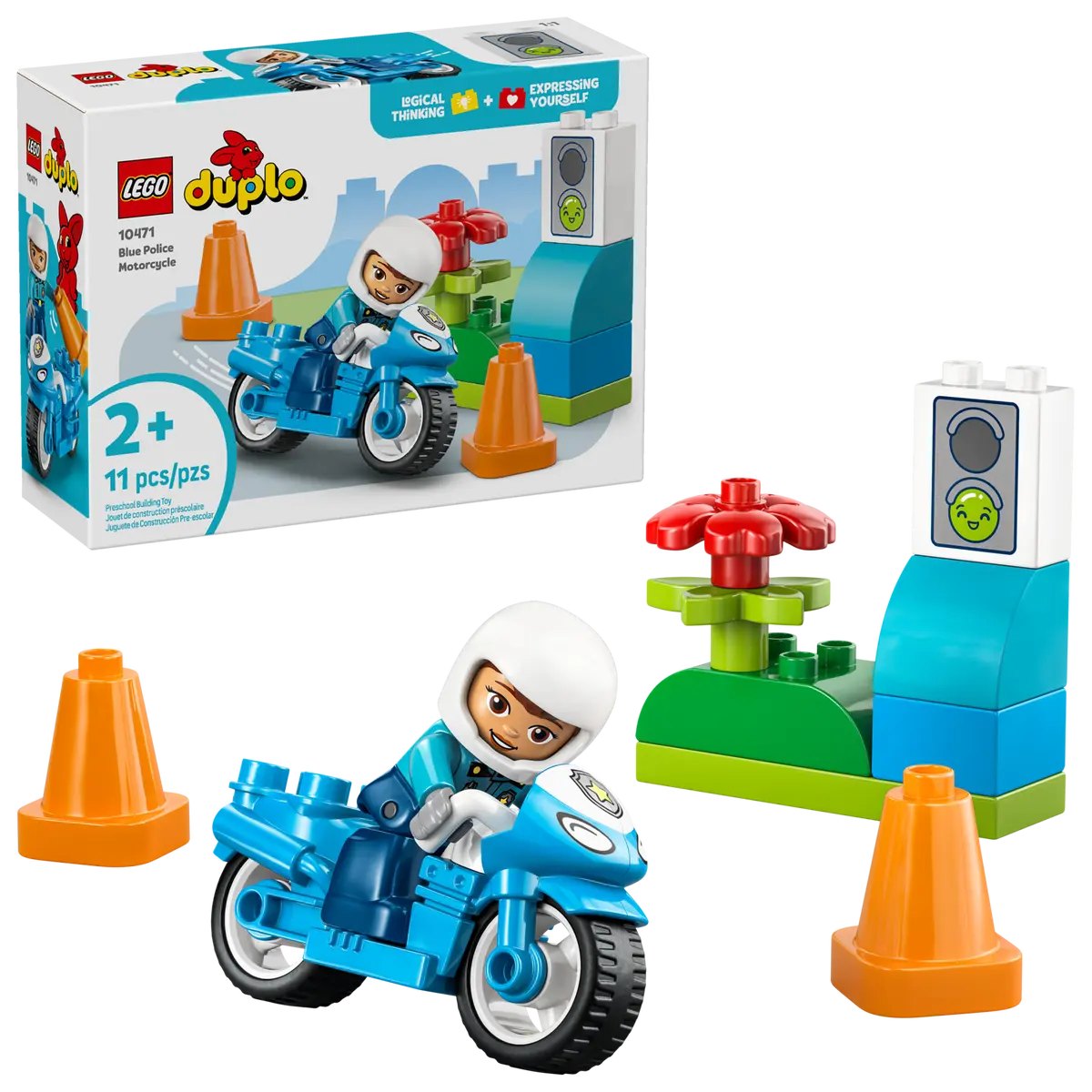 DISPONIBILE DA GENNAIO 2026 - 10471 Duplo - Motocicletta blu della Polizia