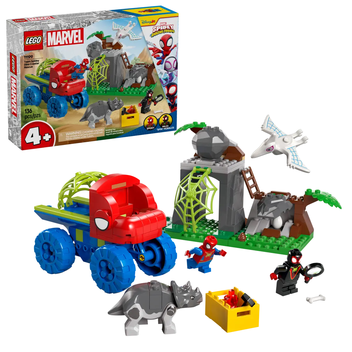 DISPONIBILE DA GENNAIO 2025 - 11199 LEGO Marvel - Team Spidey: salvataggio su dino-ruspa