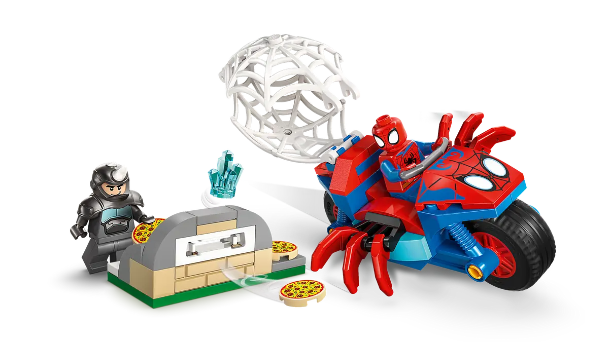 DISPONIBILE DA GENNAIO 2026 - 11206 LEGO Marvel Spiderman - Spidey sulla moto contro Rhino
