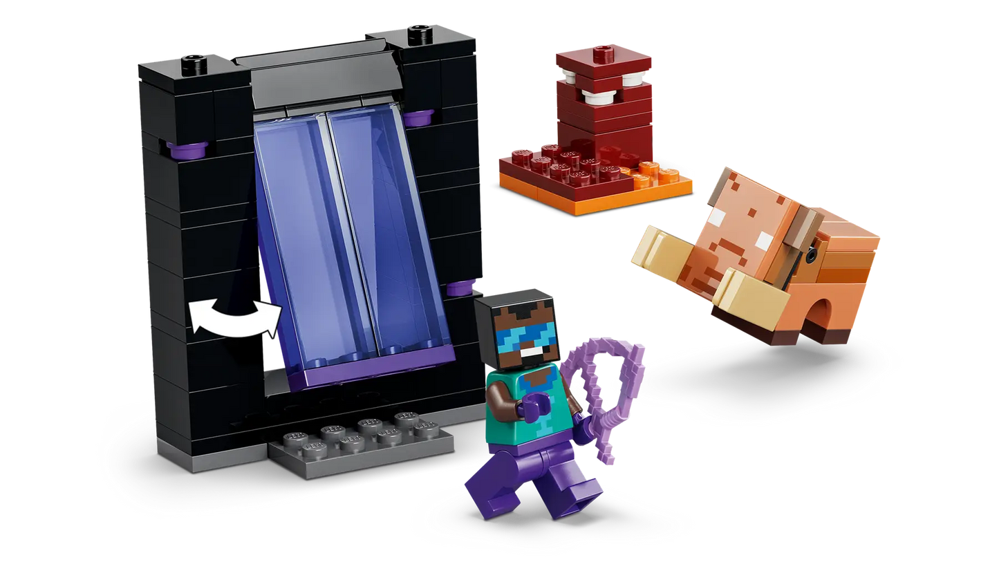 DISPONIBILE DA GENNAIO 2026 - 21584 LEGO Minecraft - Viaggio nel Portale del Nether e dell’End
