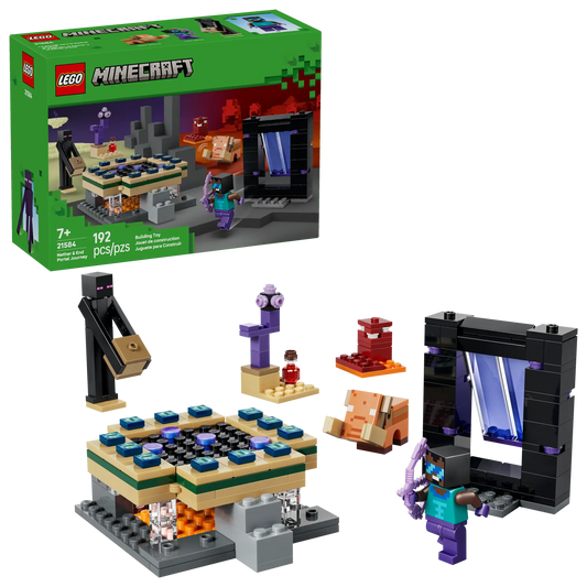 DISPONIBILE DA GENNAIO 2026 - 21584 LEGO Minecraft - Viaggio nel Portale del Nether e dell’End