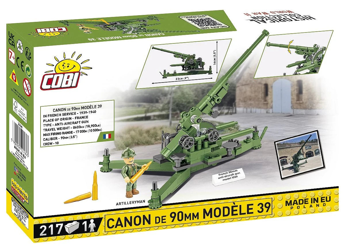 2294 COBI Historical Collection - World War II - Canon de 90 mm Modèle 1939