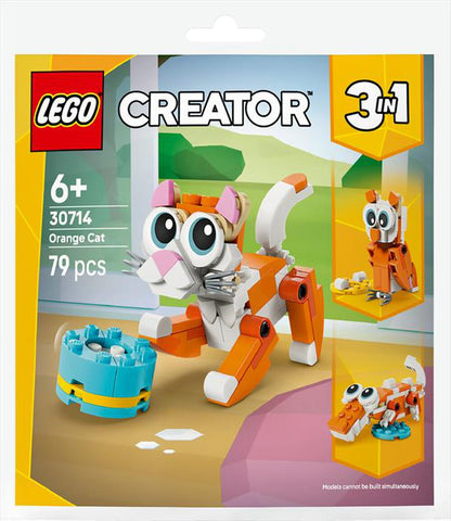 DISPONIBILE DA GENNAIO 2026 - 30714 LEGO Polybag Creator 3 in 1 - Gatto Arancione