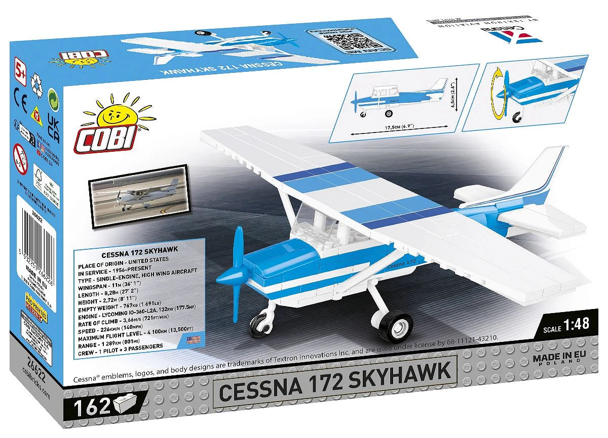26622 COBI Licence - Cessna 172 Skyhawk-White-Blue
