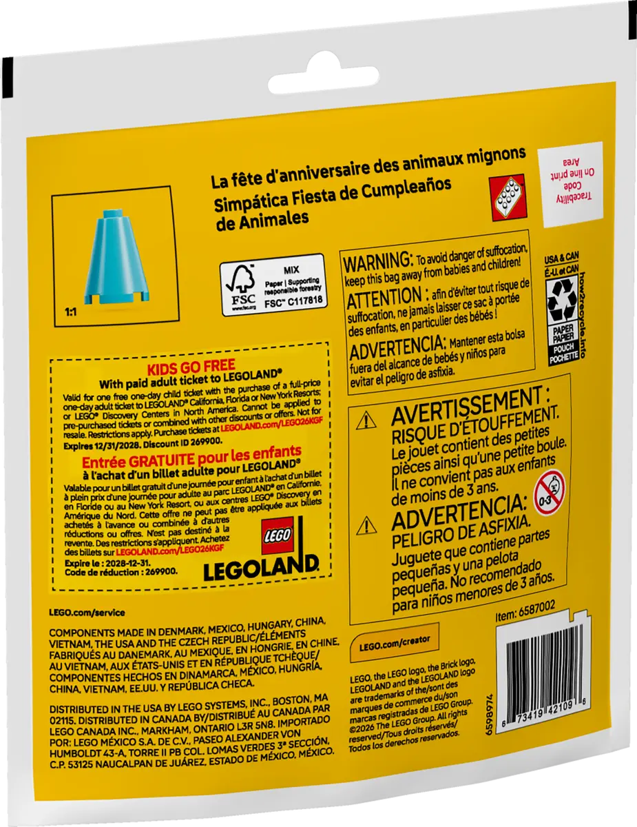 30715 LEGO Polybag Creator - Festa di compleanno con adorabili animali