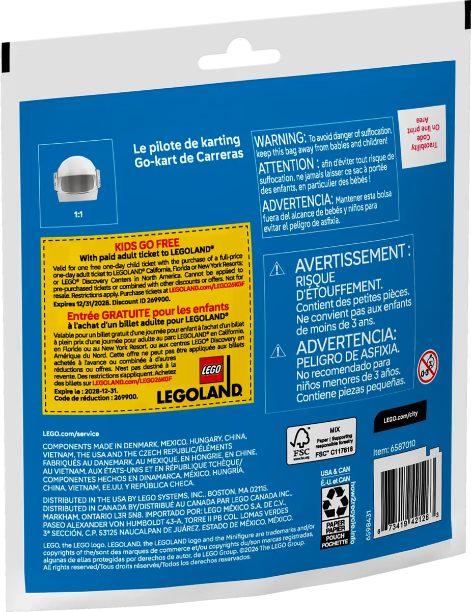 DISPONIBILE DA GENNAIO 2026 - 30719 LEGO Polybag City - Pilota di Go-Kart