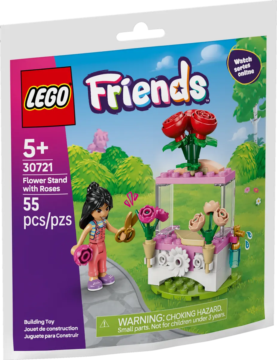 DISPONIBILE DA GENNAIO 2026 - 30721 LEGO Polybag Friends - Bancarella di fiori con rose