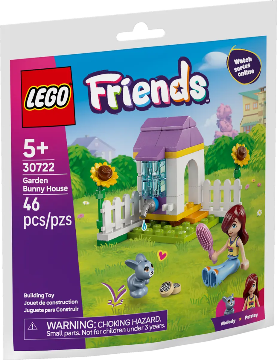 DISPONIBILE DA GENNAIO 2026 - 30722 LEGO Polybag Friends - Casetta del coniglietto in giardino