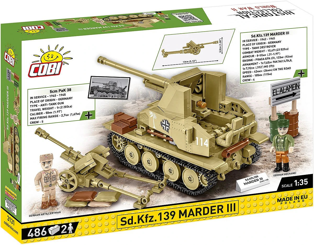3131 COBI Historical Collection - World War II - Sd.Kfz.139 Marder III