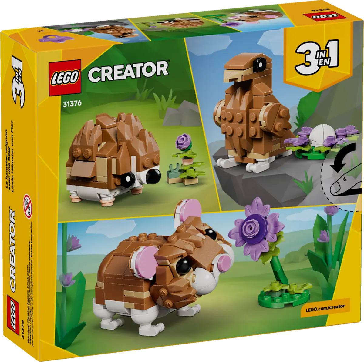 31376 LEGO Creator - Simpatico criceto con fiore