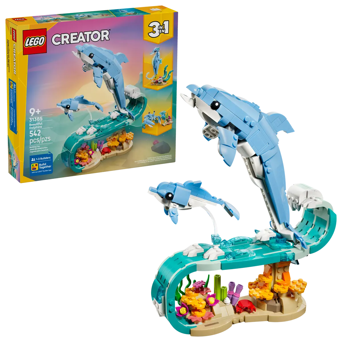 31385 LEGO Creator - Animali marini: meravigliosi delfini
