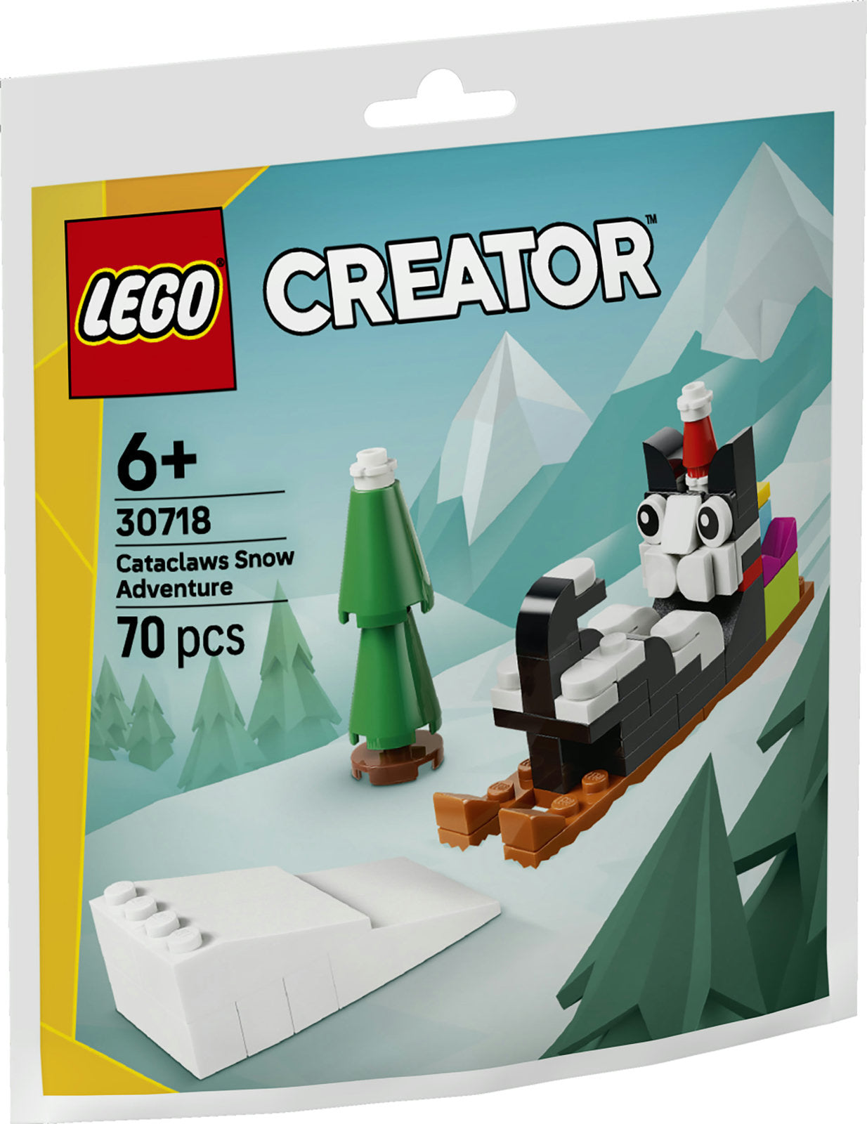 DISPONIBILE DA GIUGNO 2026 - 30718 LEGO Polybag Creator - Avventura sulla neve di Claus il gatto