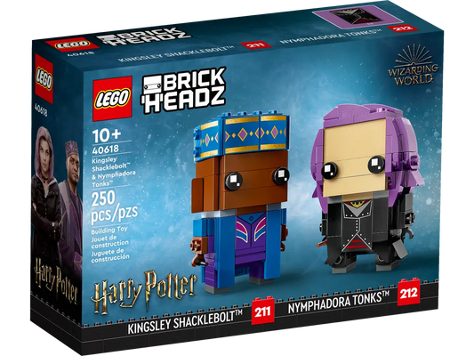 40618 LEGO Brickheadz - Kingsley Shacklebolt™ e Nymphadora Tonks™