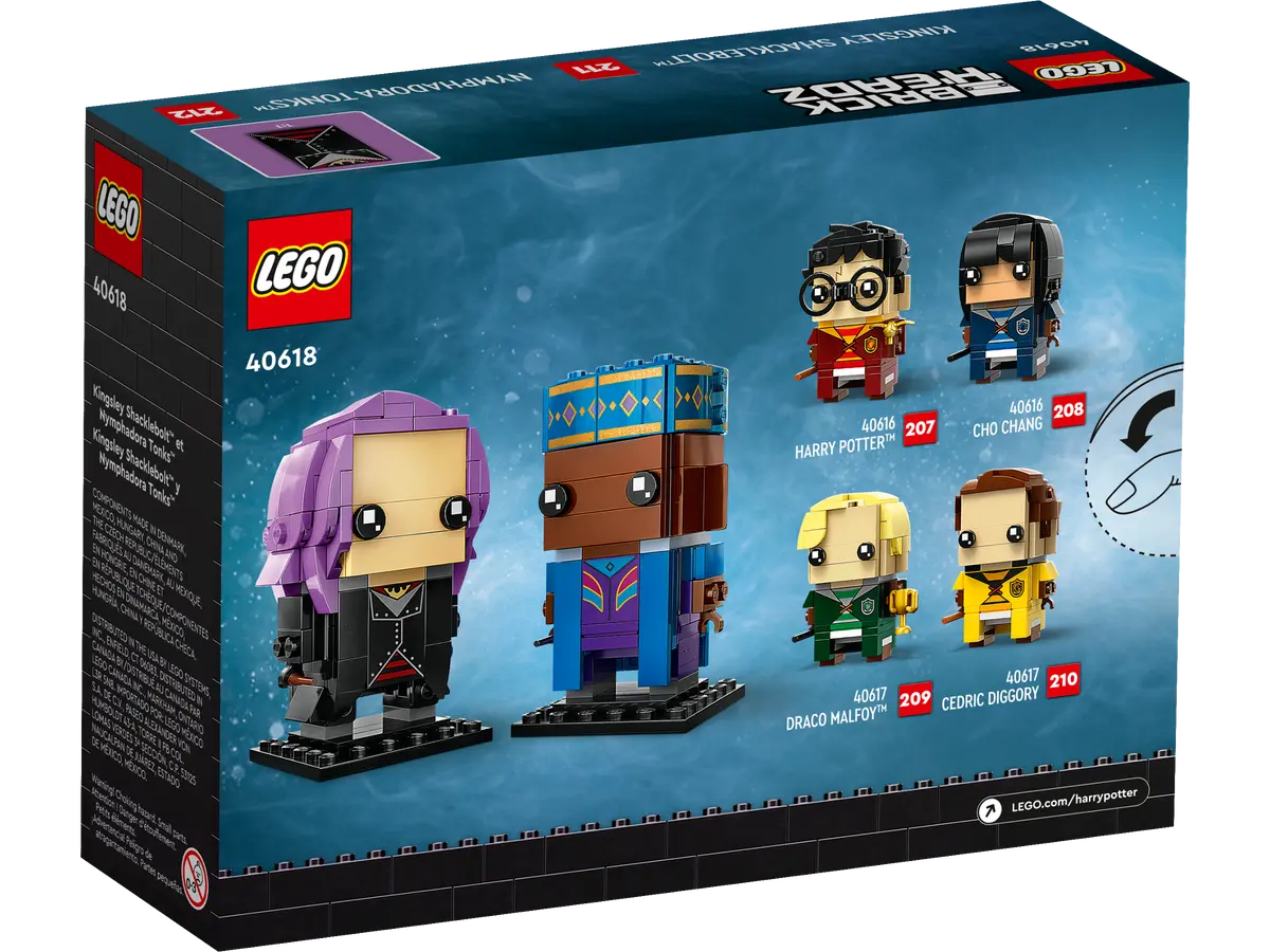 40618 LEGO Brickheadz - Kingsley Shacklebolt™ e Nymphadora Tonks™