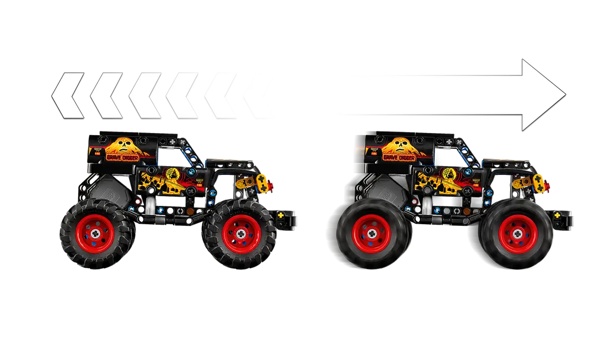 42219 LEGO Technic - Monster Jam™ Grave Digger™ Fuoco e Ghiaccio