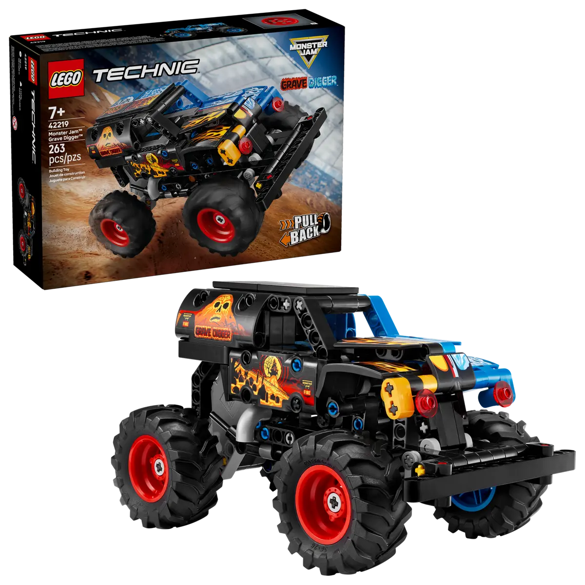 42219 LEGO Technic - Monster Jam™ Grave Digger™ Fuoco e Ghiaccio