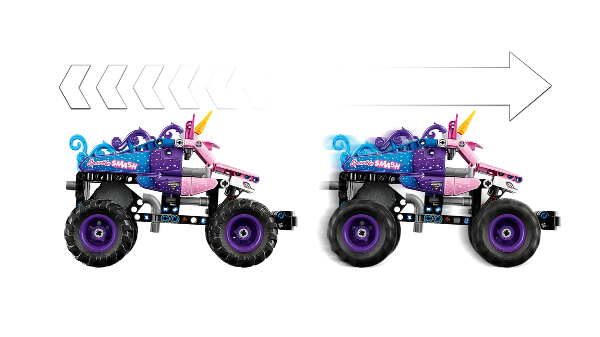 DISPONIBILE DA GENNAIO 2026 - 42220 LEGO Technic - Monster Jam™ Sparkle Smash™ a retrocarica
