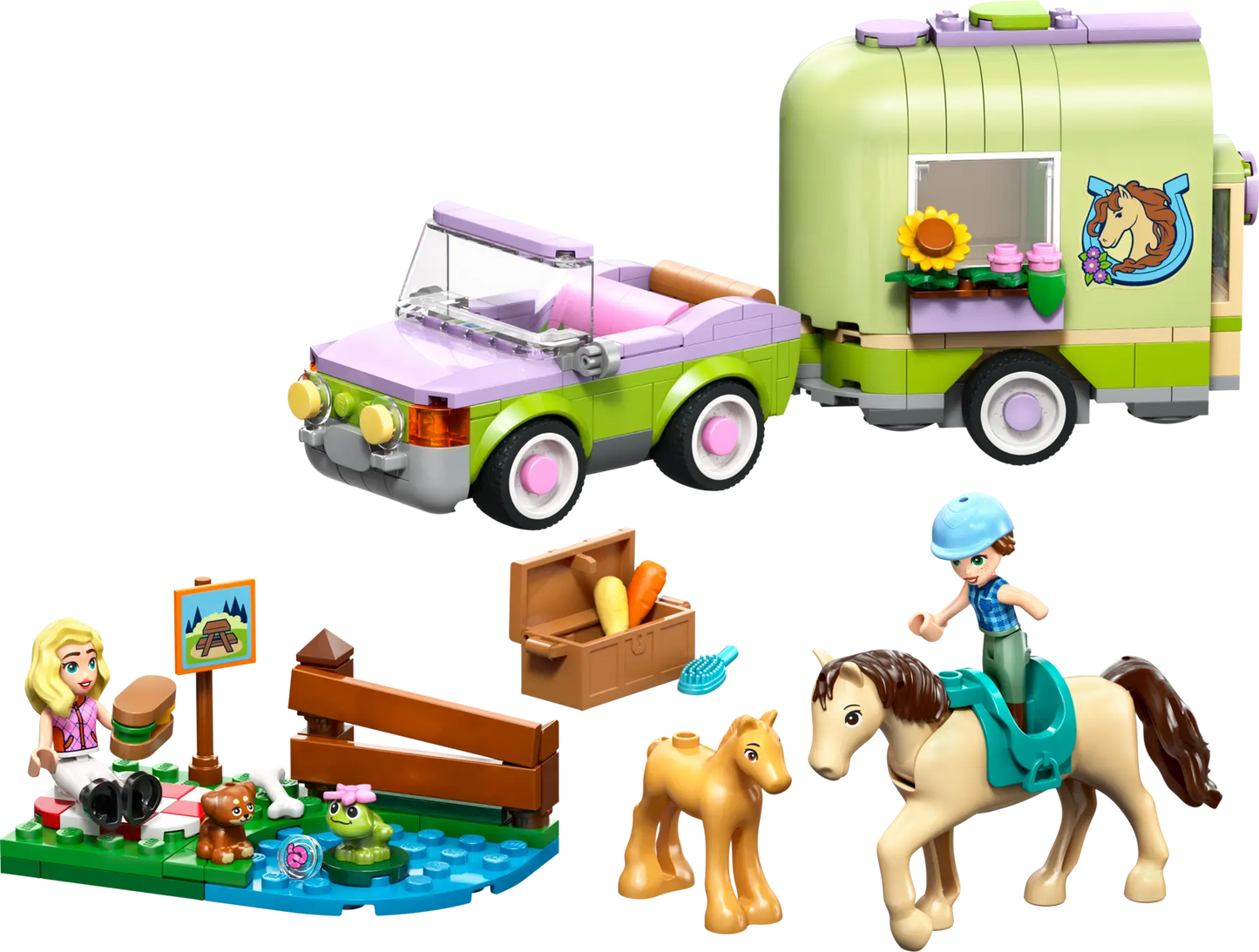 DISPONIBILE DA GENNAIO 2026 - 42695 LEGO - Friends - Rimorchio per cavallo e puledro