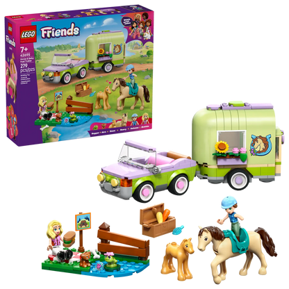 DISPONIBILE DA GENNAIO 2026 - 42695 LEGO - Friends - Rimorchio per cavallo e puledro