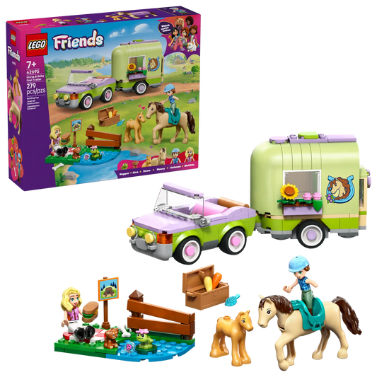 DISPONIBILE DA GENNAIO 2026 - 42695 LEGO - Friends - Rimorchio per cavallo e puledro