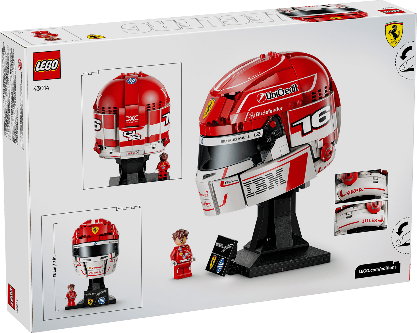 43014 LEGO Editions - Casco di Charles Leclerc Scuderia Ferrari HP
